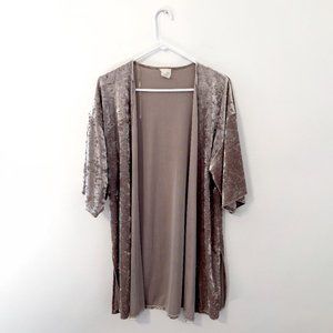Caution to the Wind Velvet Kimono